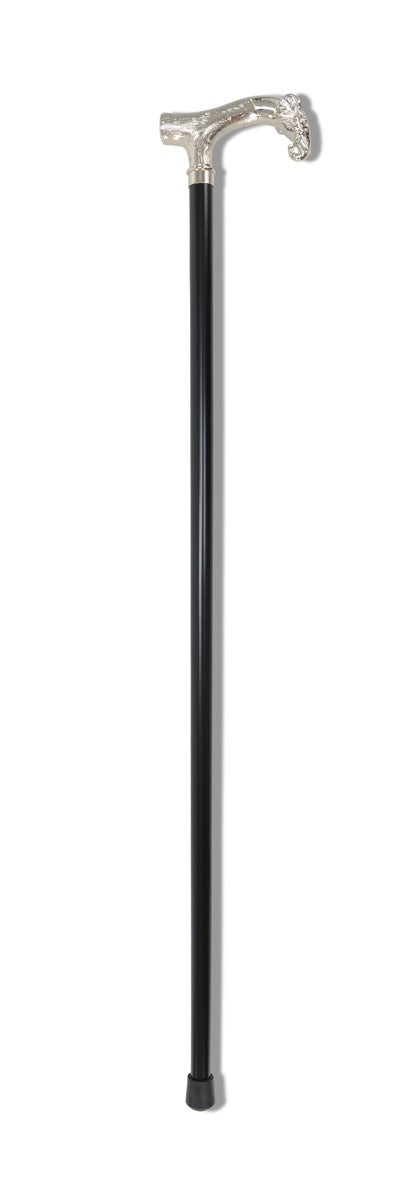 FWS2 Nickel Finish Animal Head Walking Stick (13 Handle Options)