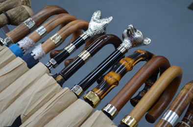 FOX UMBRELLAS  CUTTY WOOD HANDLE E.BAND FULL LENGTH UMBRELLA