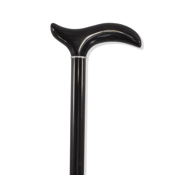 EWS8 Derby Ebony Crutch Handle on Ebony Stick