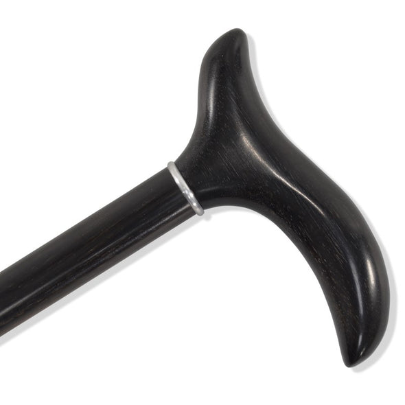 EWS8 Derby Ebony Crutch Handle on Ebony Stick
