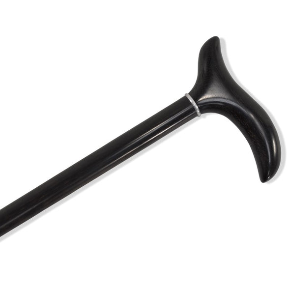 EWS8 Derby Ebony Crutch Handle on Ebony Stick