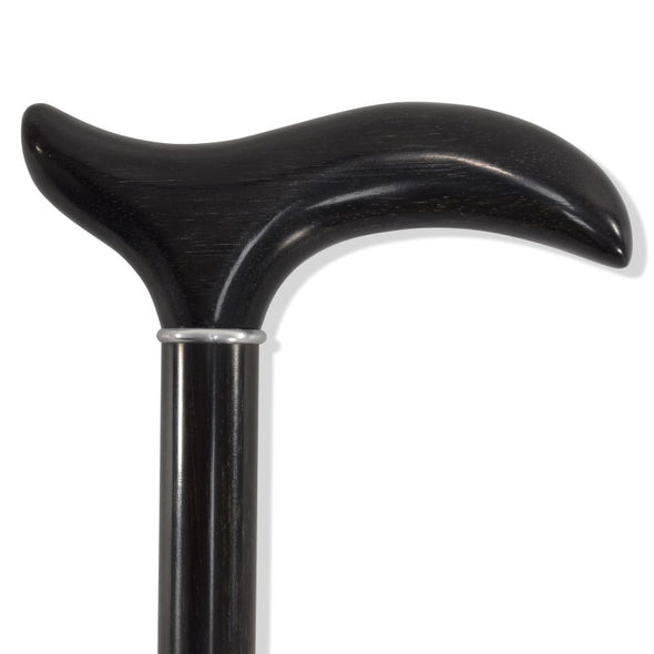 EWS8 Derby Ebony Crutch Handle on Ebony Stick