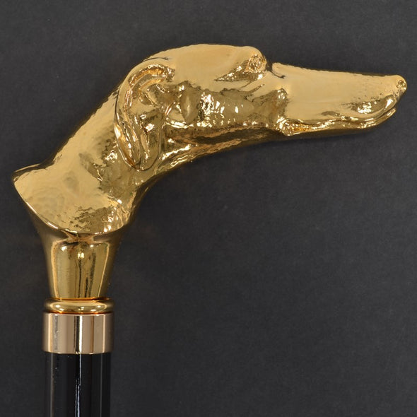 TEL14 (8 Rib) Gilt Finish Classic Greyhound Head
