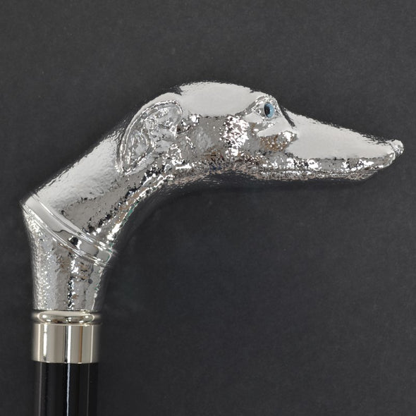 TEL13 (8 Rib) Nickel Finish Greyhound Head