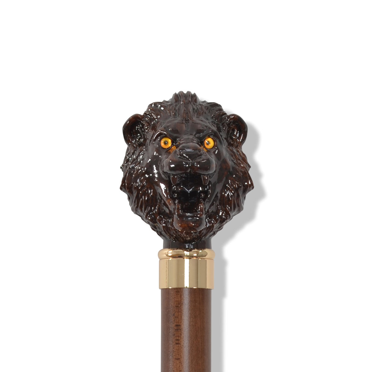 TEL7 (10 Rib) Brown Finish Lion Head (NEW 2026) – Fox Umbrellas