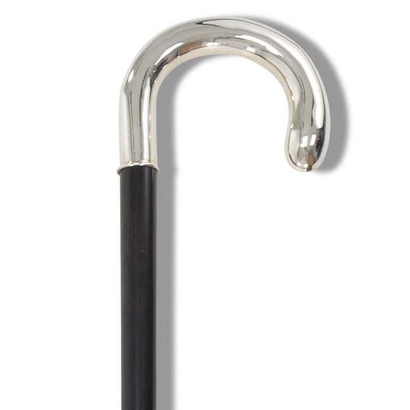 EWS6 Silver Hallmarked Crook or Crutch Dress Stick (2 Handle Options)