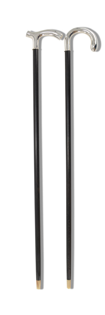 EWS6 Silver Hallmarked Crook or Crutch Dress Stick (2 Handle Options)