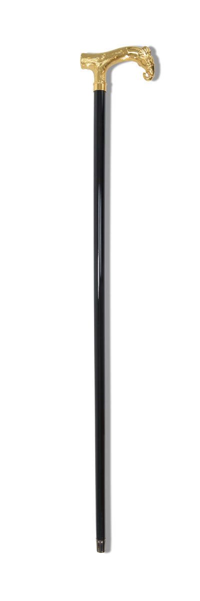 FWS7 Gilt Finish Animal Head Walking Stick (13 Handle Options)