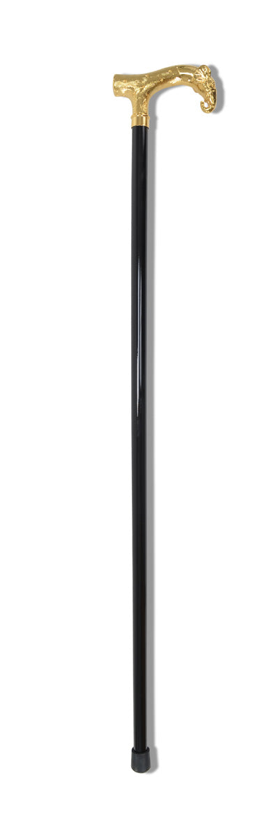 FWS7 Gilt Finish Animal Head Walking Stick (13 Handle Options)