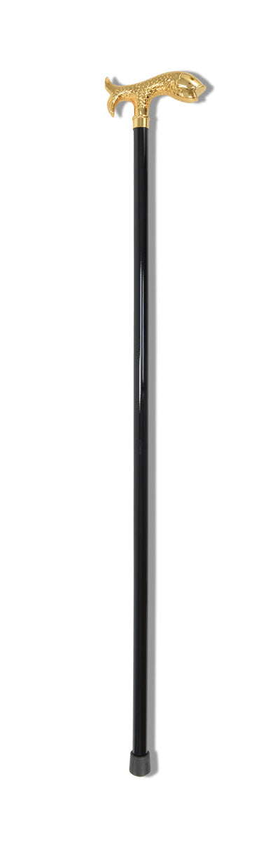 FWS7 Gilt Finish Animal Head Walking Stick (13 Handle Options)