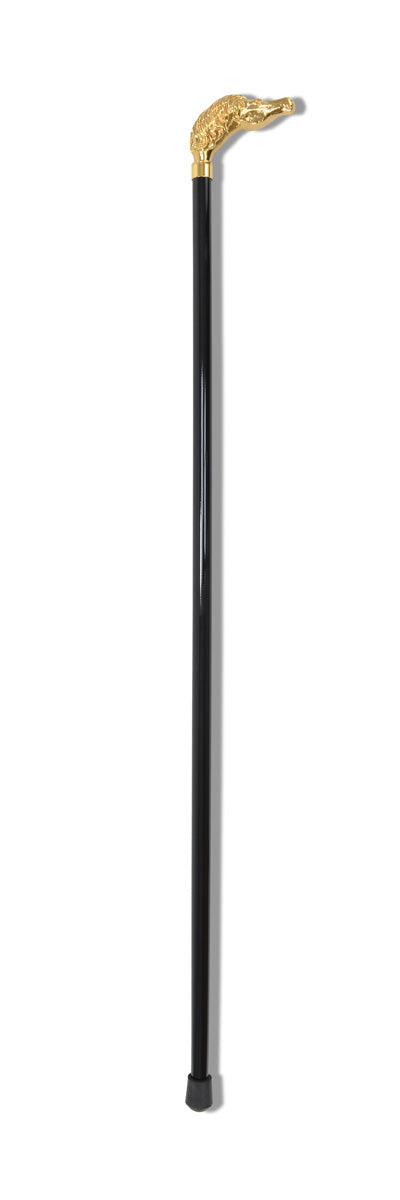 FWS7 Gilt Finish Animal Head Walking Stick (13 Handle Options)