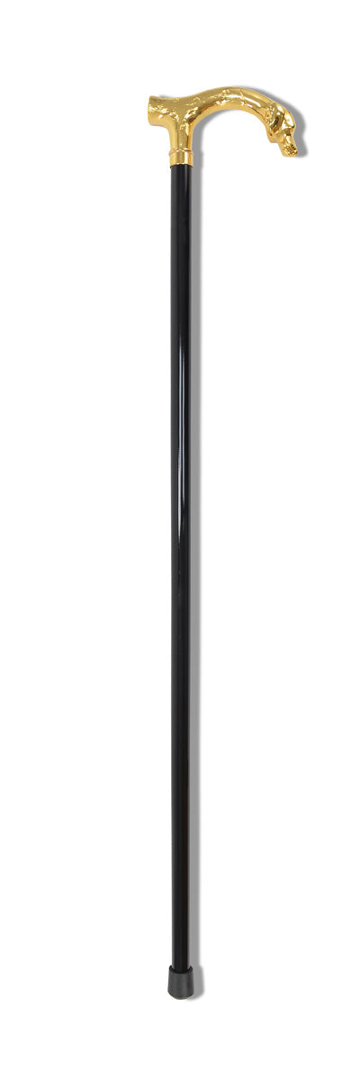 FWS7 Gilt Finish Animal Head Walking Stick (13 Handle Options)