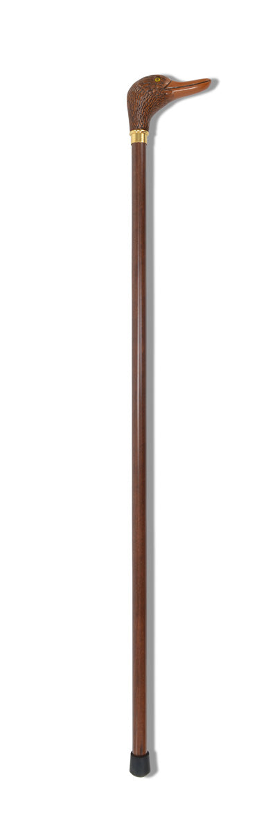 FWS1 Brown Finish Animal Head Walking Stick (10 Handle Options)