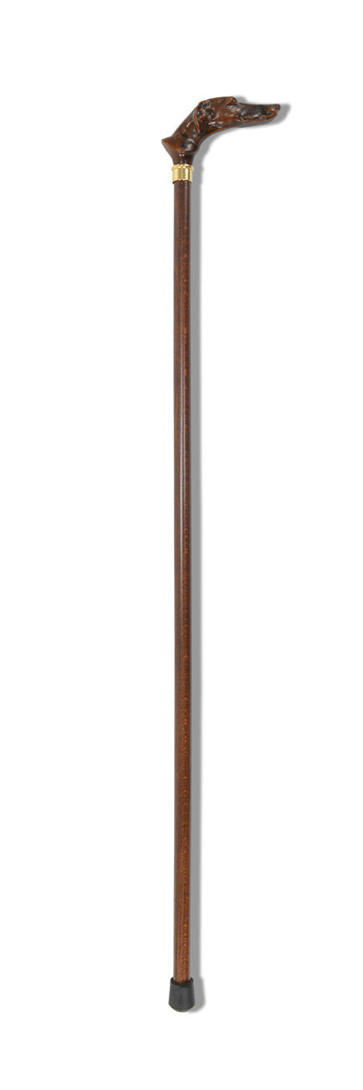 FWS1 Brown Finish Animal Head Walking Stick (10 Handle Options)
