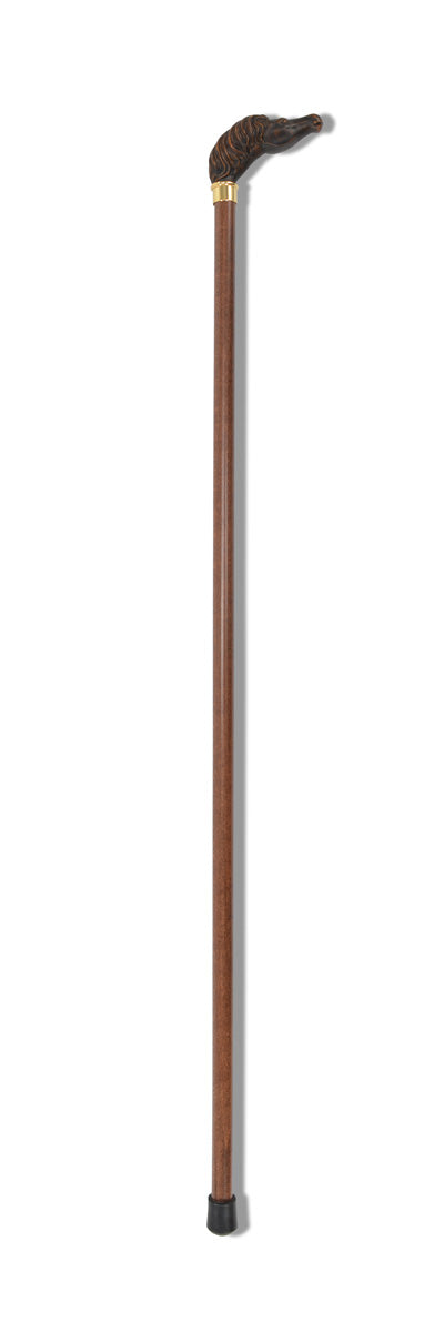 FWS1 Brown Finish Animal Head Walking Stick (10 Handle Options)