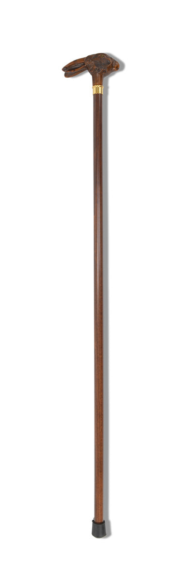 FWS1 Brown Finish Animal Head Walking Stick (10 Handle Options)