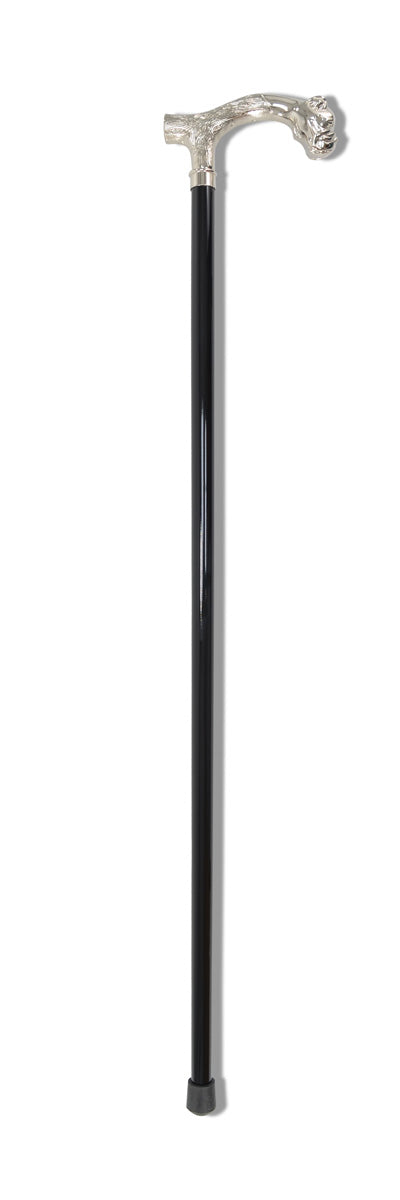 FWS2 Nickel Finish Animal Head Walking Stick (13 Handle Options)