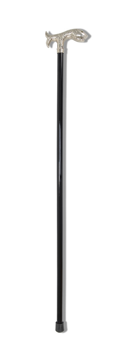 FWS2 Nickel Finish Animal Head Walking Stick (13 Handle Options)