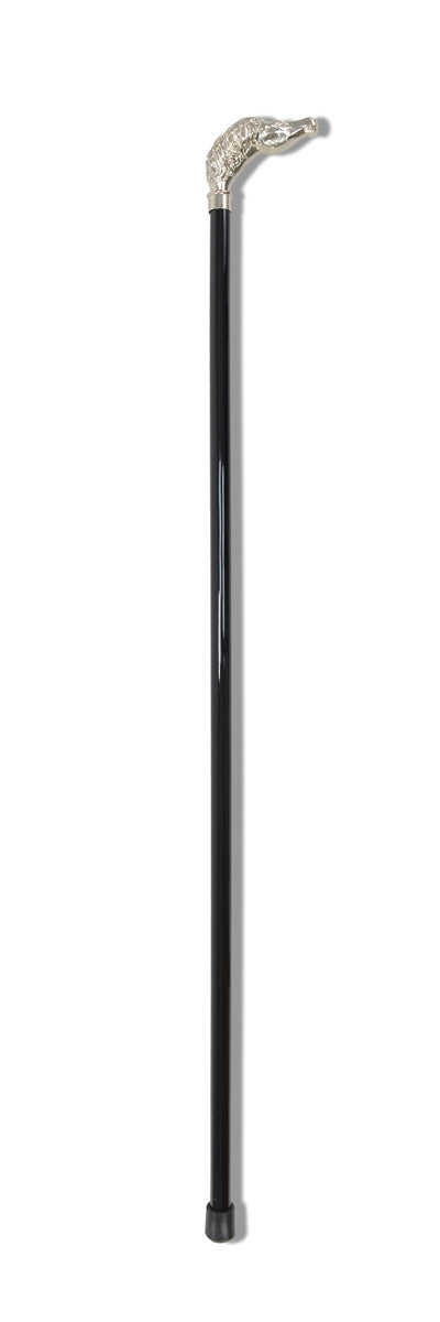 FWS2 Nickel Finish Animal Head Walking Stick (13 Handle Options)