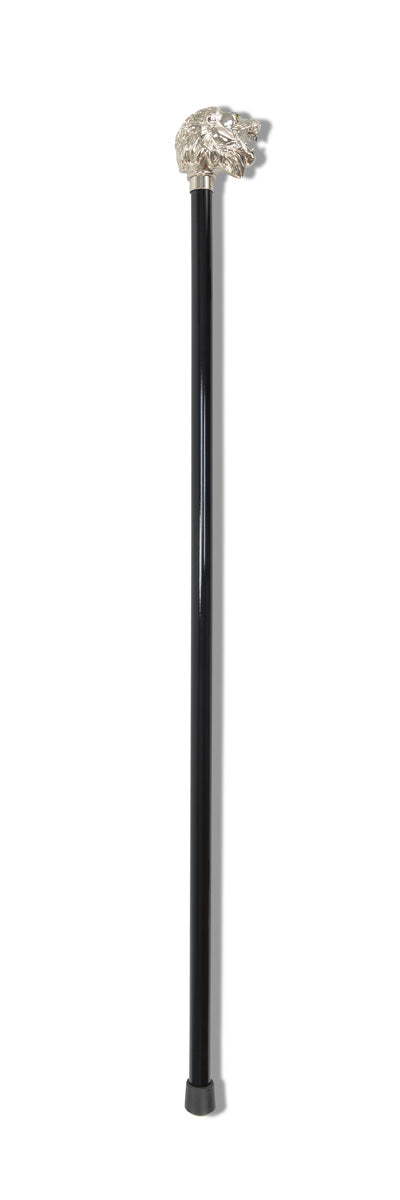 FWS2 Nickel Finish Animal Head Walking Stick (13 Handle Options)