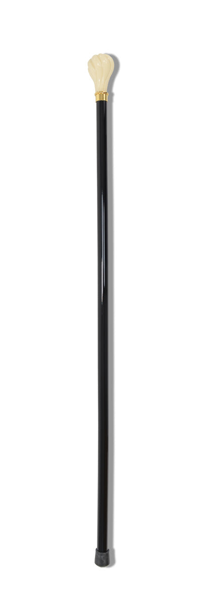 FWS5 Imitation Ivorine Fluted Twist Top Walking Stick